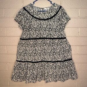 Entro Black and Gold Patterned dress